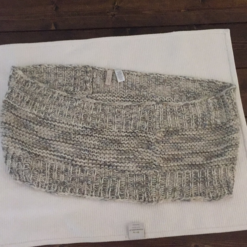 Grey and Tan Infinity Scarf